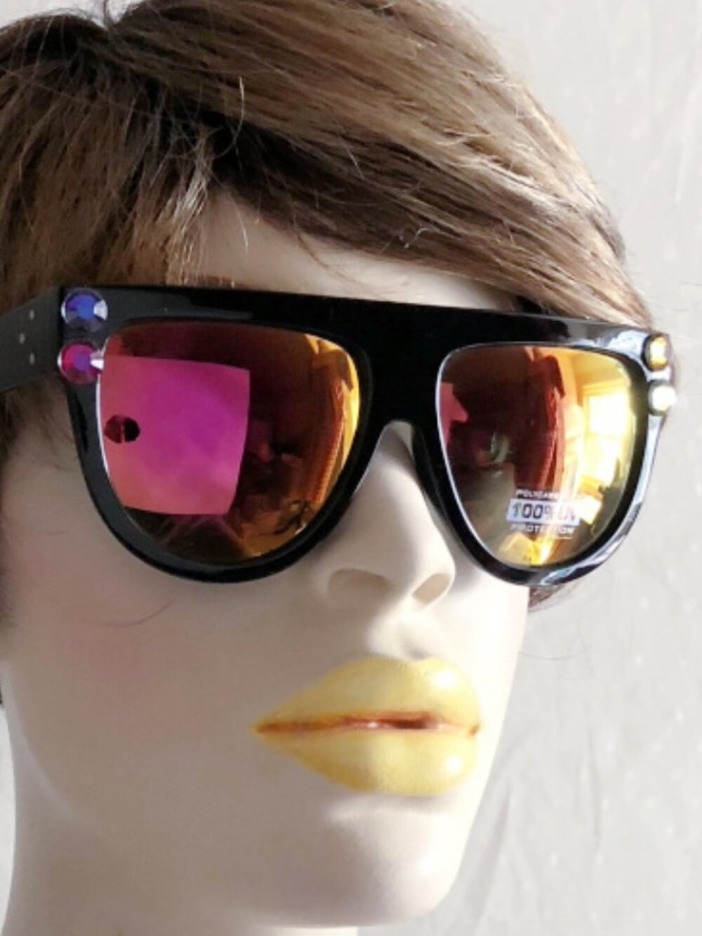 Black Flat Top Oversized Sunglasses